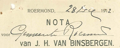188 Binsbergen, J.H. van, 1912