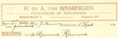 192 Binsbergen, van H. en A., 1931