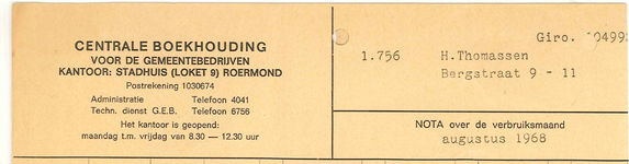 16 Centrale Boekhouding, 1968
