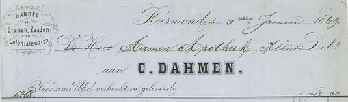 10 Dahmen, C., 1869