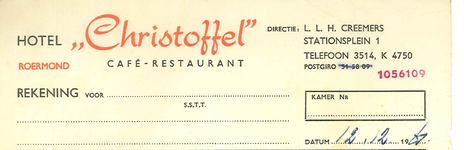 449 Hotel Christoffel , 1961