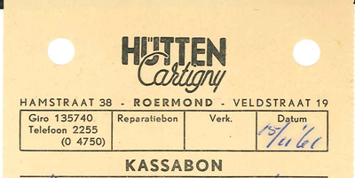 509 Hütten-Cartigny, 1961