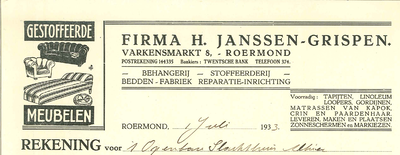 105 Janssen-Grispen, Firma H., 1933