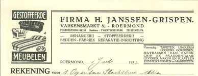 105 Janssen-Grispen, Firma H., 1933