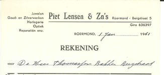 48 Lensen, & Zn's, Piet, 1961