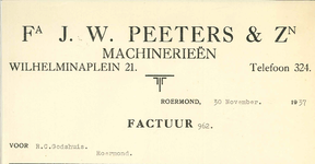 130 Peeters & Zn, Fa J.W., 1937