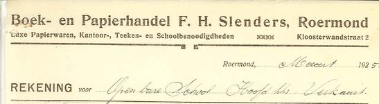 127 Slenders, F.H., 1925