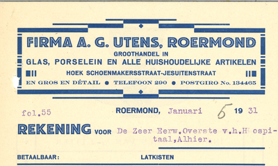 12 Utens, Firma A.G., 1931