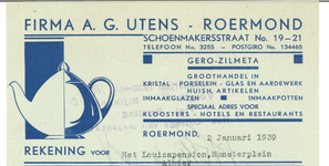 8 Utens, Firma A.G., 1939