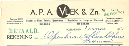 36 Vlek & Zn., A.P.A., 1961