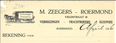 14 Zeegers, M., 1926