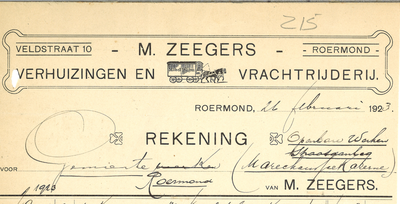 15 Zeegers, M., 1923