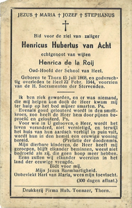  Acht, van, Henricus Hubertus