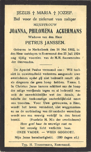  Ackermans, Joanna Philomena