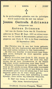  Adriaens, Joanna Gertruda
