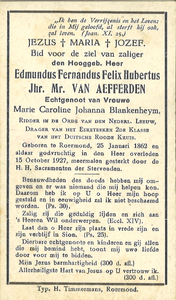  Aefferden, van, Edmundus F. F. H.