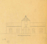 A13 Vooraanzicht van het poortgebouw van de Munsterkazerne, 1920