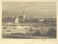 A2 Gezicht op Roermond vanuit het westen ter hoogte van de samenvloeiing van Maas en Roer, 1850