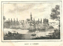 A43 Gezicht op Roermond vanuit het westen, 1851