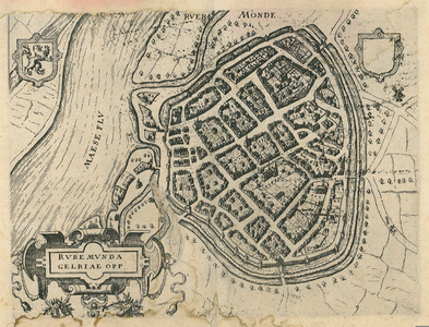 B114 Plattegrond in vogelvlucht van de stad, c.1580