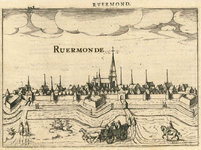 B14 Gezicht op Roermond – met allegorische voorstelling, c.1623