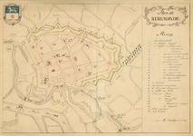 B17 Plattegrond van Roermond met vestingwerken en aanduiding der plaats en naam van geestelijke en wereldlijke gebouwen ...