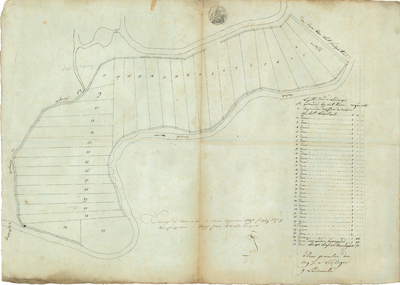 C109 Kaart van landerijen in het Hammerveld – akte notaris H.A. Milliard, 1817 nr. 372, 1817