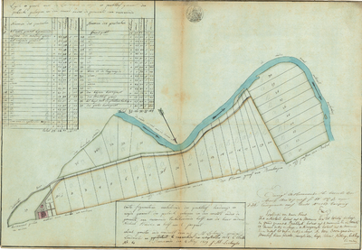 C110 Kaart van de hoeve Palack c.a. in de Roermondse Weerd. – Akte notaris H.A. Milliard, 1819 nr. 249, 04-05-1818