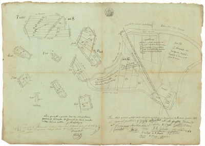 C118 Kaart t.b.v. de verkoop van de hoeve Muggenbroek c.a….- Akte notaris H.A. Milliard 1818 nr. 295, 10-11-1818