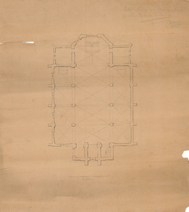 C178 Schetsontwerp voor het vergroten van de parochiekerk te Posterholt – Zie archief parochie H. Matthias inv.nr. 16, 1876