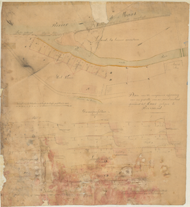 D105 Plan bestaande uit plattegrond en dwars- en lengteprofielen. – diverse schalen, 1861