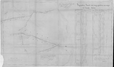 D175 Kaart voor de verkoop van strookjes gemeentegrond langs wegen te Herten – Akte notaris F.W. Milliard 1851 nr. 184, ...