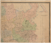 D195 Landkaart van het koninkrijk België met de verdeling in districten voor de “Gendarmerie Nationale”. – Met tabel ...
