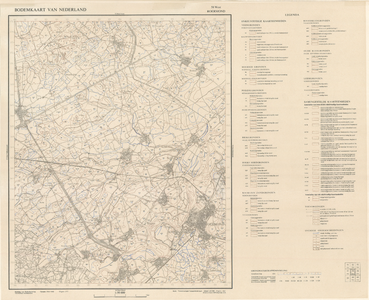D282 Bodemkaart met beschrijving van de verschillende soorten grond – Schaal 1:50.000 – Blad 58 west Roermond, 1966/ 68