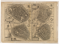 D31 Plattegrond in vogelvlucht der binnenstad van Venlo, c.1616