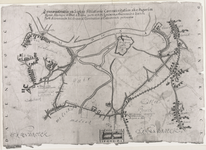 D77 Topografische kaart der ligging van de dorpen Herten, Merum, Ool, Maasniel, Leeuwen en Azenraij rondom Roermond, ...