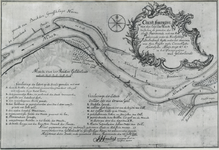 D80 Topografische kaart van de loop der Maas en uiterwaarden tussen Roermond en Ool, Org: 1781 Cop: 20e eeuw