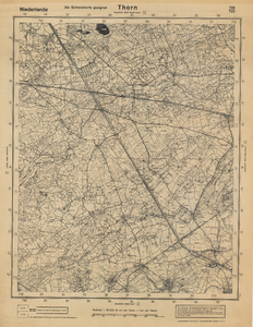 D84 Legerkaart (stafkaart) van het gebied Wessem-Thorn-Neeritter-Schoor-Leveroij-Wessem-Schaal 1:25000, c.1940