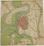 D95 Plattegrond van Roermond en omgeving, Org: c.1550 Cop: 19e eeuw