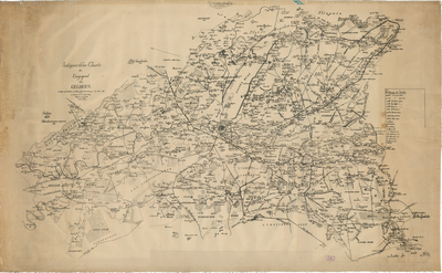 E3 Historische-Archeologische kaart van de omgeving van Geldern; bevat tevens naamsaanduiding van ...