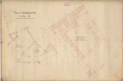 E97 Opmetingskaart van het Begijnhof complex en aanpalende straten – NAR 4215 Zie ook E 96, c.1920