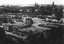 150.056 Bovenaanzicht vanaf de H.Hartkerk kijk op de spoortunnel in noordwestelijke richting