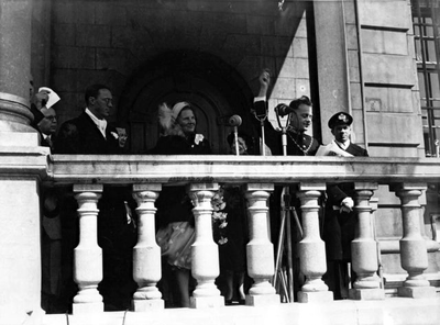 1950.A5 25 april, bezoek koningin Juliana en prins Bernhard