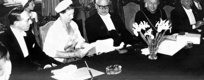 1958.A1a Mei, 12 1/2 jarig jubileum van dr. Geuljans als burgemeester van Roermond