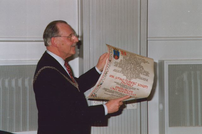 4B33.2a Afscheid burgemeester Daniels op 27 maart 1992