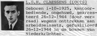 1945.P1g Louis G.H. Claessens, kantoorbediende