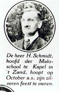 SCH.23 Schmidt, H.; hoofd M.U.L.O. Kapel in het Zand
