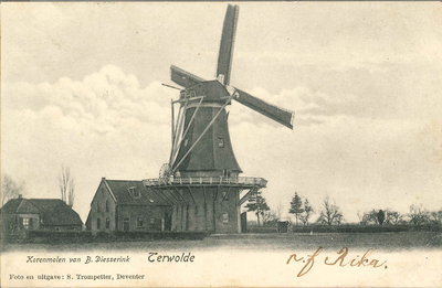 GAV-PK-T-063 Dieperink's molen aan de Wijkseweg in Terwolde., 1900 - 1904