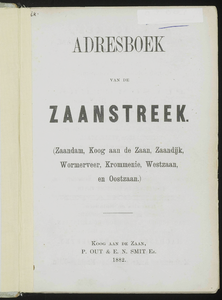  Adresboek van de Zaanstreek : Zaandam, Koog aan de Zaan, Zaandijk, Wormerveer, Krommenie, Westzaan en Oostzaan, pagina 9