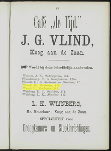  Adresboek van de Zaanstreek : Zaandam, Koog aan de Zaan, Zaandijk, Wormerveer, Krommenie, Westzaan en Oostzaan, pagina 105